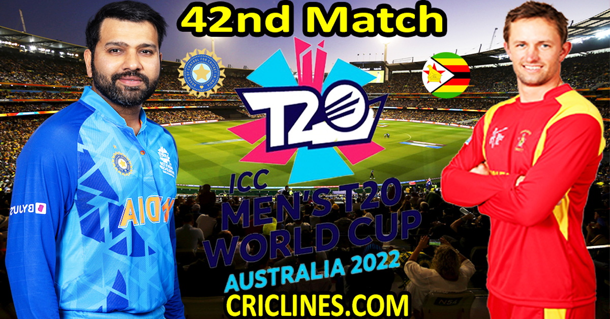 Today Match Prediction-India vs Zimbabwe-Dream11-ICC T20 World Cup 2022-42nd Match-Who Will Win