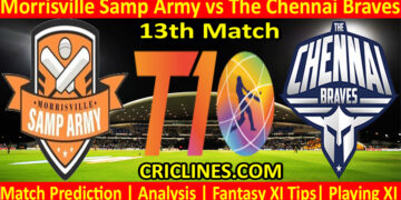 Today Match Prediction-MSA vs CB-Dream11-Abu Dhabi T10 League-2022-13th Match-Who Will Win