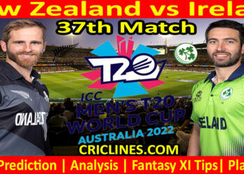 Today Match Prediction-NZ vs IRE-Dream11-ICC T20 World Cup 2022-37th Match-Who Will Win