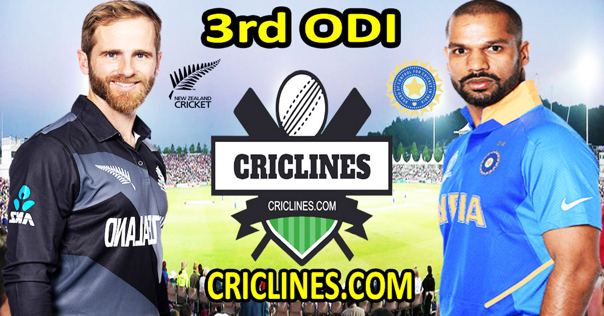 Today Match Prediction-New Zealand vs India-Dream11-3rd ODI-2022-Who Will Win