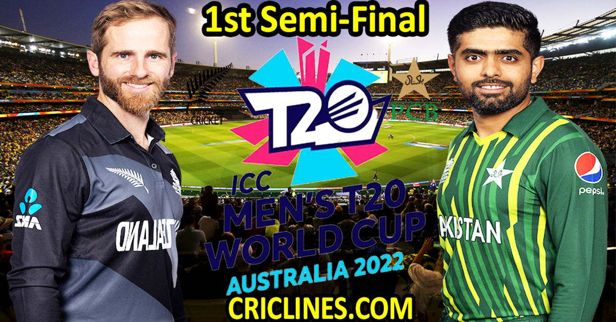 Today Match Prediction-New Zealand vs Pakistan-Dream11-ICC T20 World Cup 2022-1st Semi-Final Match-Who Will Win