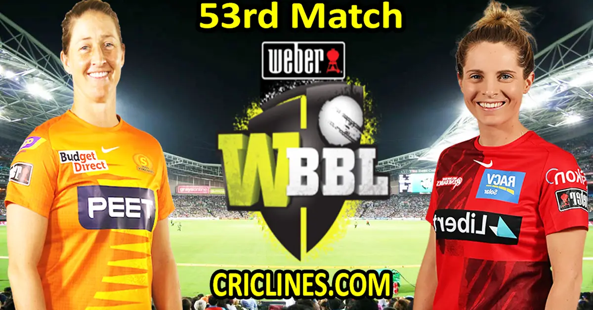 Today Match Prediction-Perth Scorchers Women vs Melbourne Renegades Women-WBBL T20 2022-53rd Match-Who Will Win