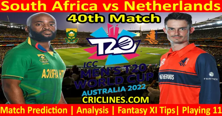 Today Match Prediction-SA vs NET-Dream11-ICC T20 World Cup 2022-40th Match-Who Will Win