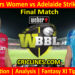 Today Match Prediction-SYSW vs ADSW-WBBL T20 2022-Final Match-Who Will Win