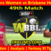 Today Match Prediction-SYSW vs BBHW-WBBL T20 2022-49th Match-Who Will Win