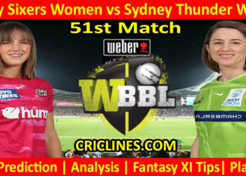 Today Match Prediction-SYSW vs SYTW-WBBL T20 2022-51st Match-Who Will Win
