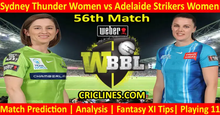 Today Match Prediction-SYTW vs ADSW-WBBL T20 2022-56th Match-Who Will Win