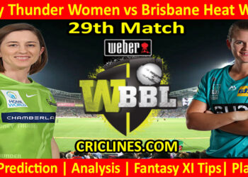 Today Match Prediction-SYTW vs BBHW-WBBL T20 2022-29th Match-Who Will Win