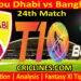 Today Match Prediction-TAB vs BT-Dream11-Abu Dhabi T10 League-2022-24th Match-Who Will Win