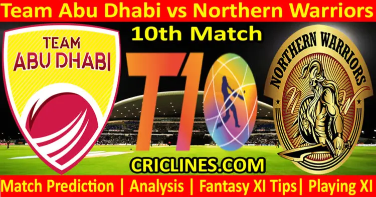 Today Match Prediction-TAB vs NW-Dream11-Abu Dhabi T10 League-2022-10th Match-Who Will Win