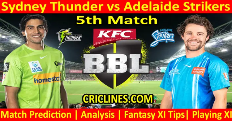 SYT vs ADS-Today Match Prediction-Dream11-BBL T20 2022-23-5th Match-Who Will Win