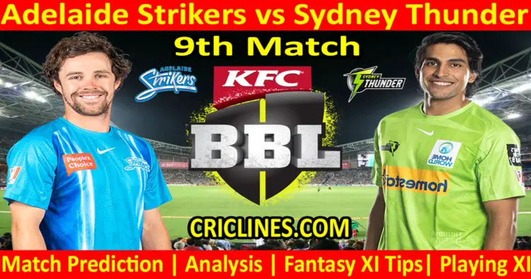 Today Match Prediction-ADS vs SYT-Dream11-BBL T20 2022-23-9th Match-Who Will Win