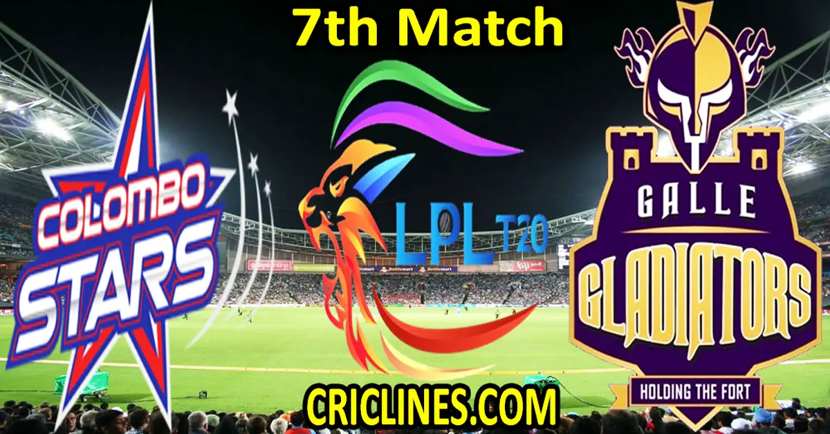Today Match Prediction-Colombo Stars vs Galle Gladiators-Dream11-LPL T20 2022-7th Match-Who Will Win