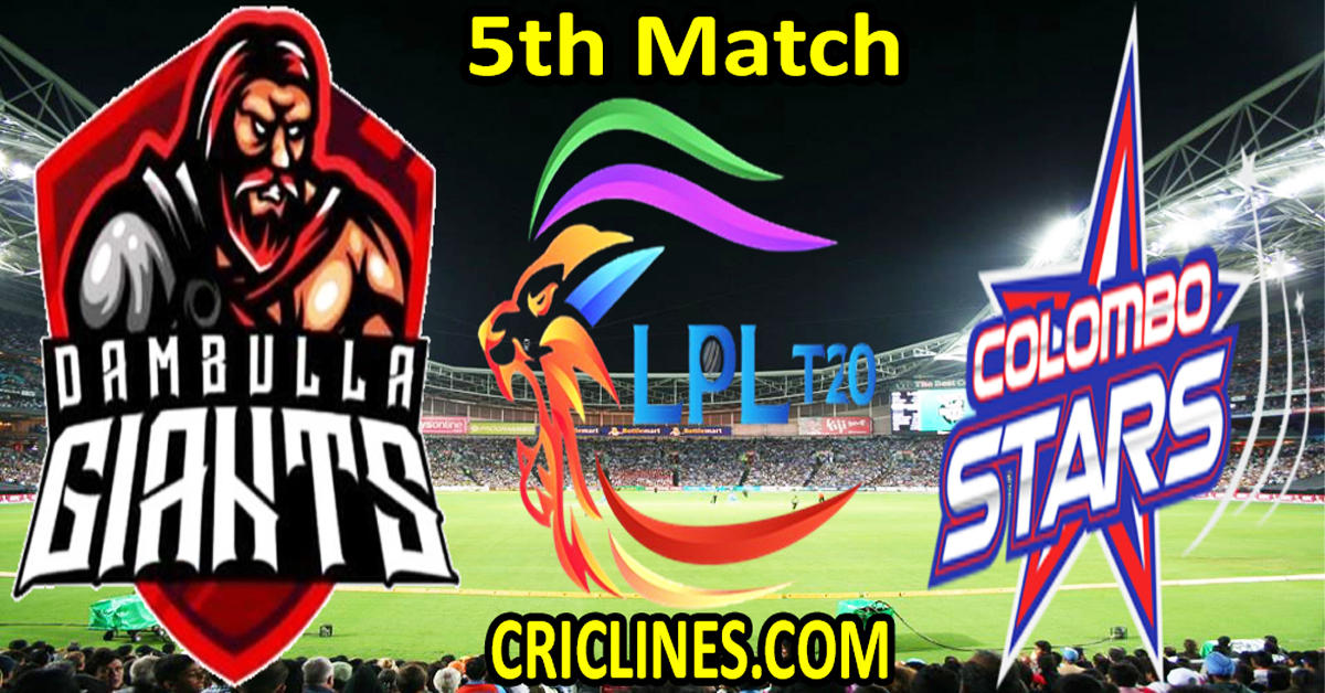 Today Match Prediction-Dambulla Aura vs Colombo Stars-Dream11-LPL T20 2022-5th Match-Who Will Win