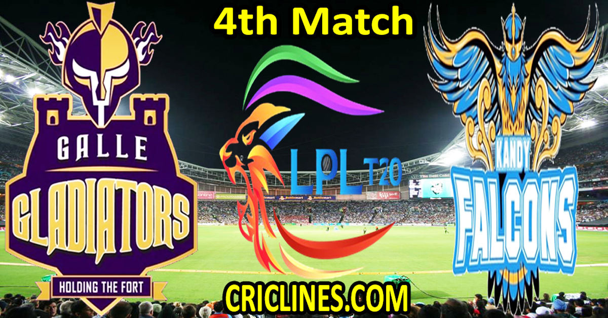 Today's Match Prediction-Galle Gladiators vs Kandy Falcons-Dream11-LPL T20 2022-4th Match-Who Will Win