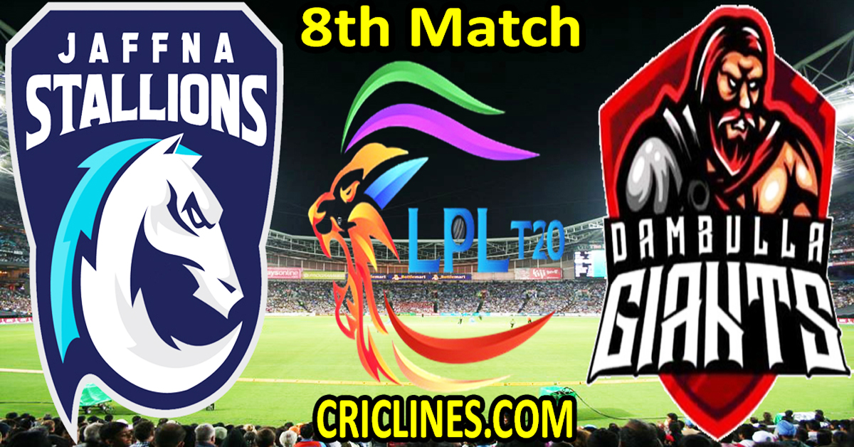 Today Match Prediction-Jaffna Kings vs Dambulla Aura-Dream11-LPL T20 2022-8th Match-Who Will Win