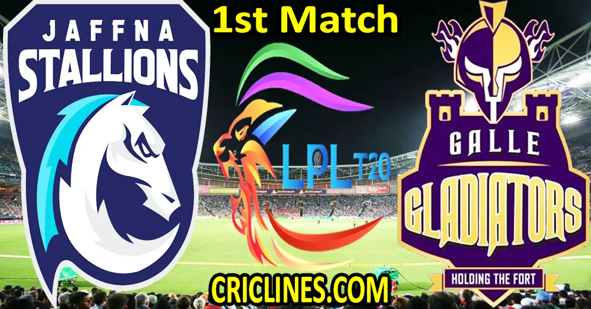 Today Match Prediction-Jaffna Kings vs Galle Gladiators-Dream11-LPL T20 2022-1st Match-Who Will Win