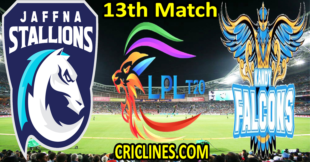 Today Match Prediction-Jaffna Kings vs Kandy Falcons-Dream11-LPL T20 2022-13th Match-Who Will Win