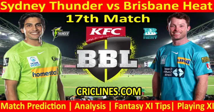 Today Match Prediction-SYT vs BH-Dream11-BBL T20 2022-23-17th Match-Who Will Win