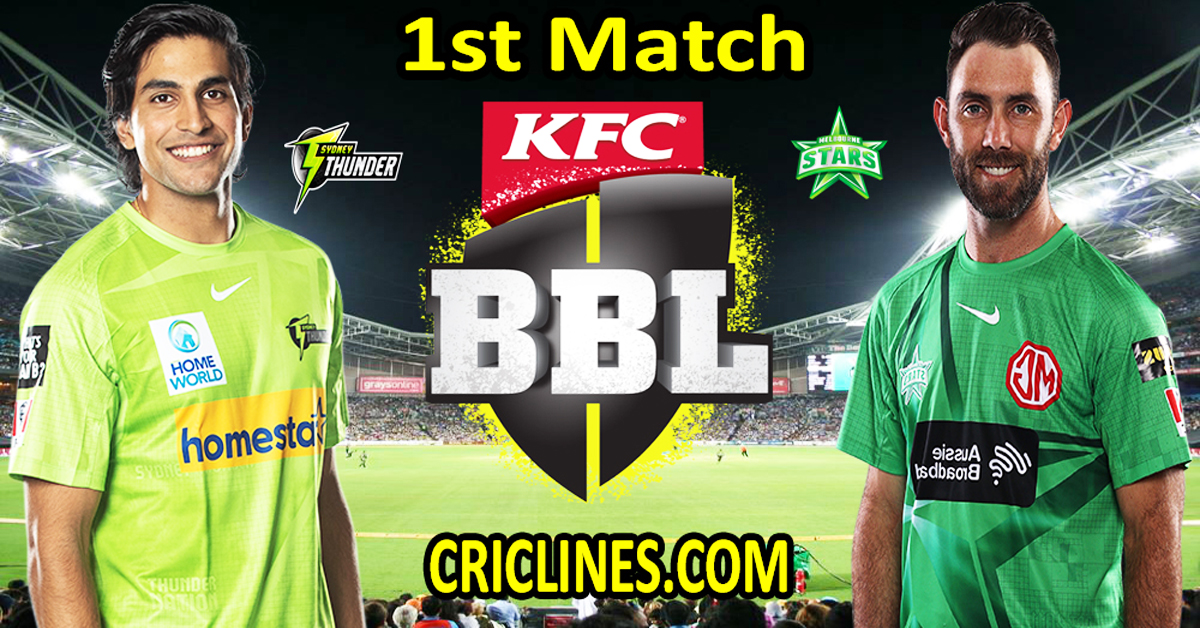 Today Match Prediction-Sydney Thunder vs Melbourne Stars-Dream11-BBL T20 2022-23-1st Match-Who Will Win