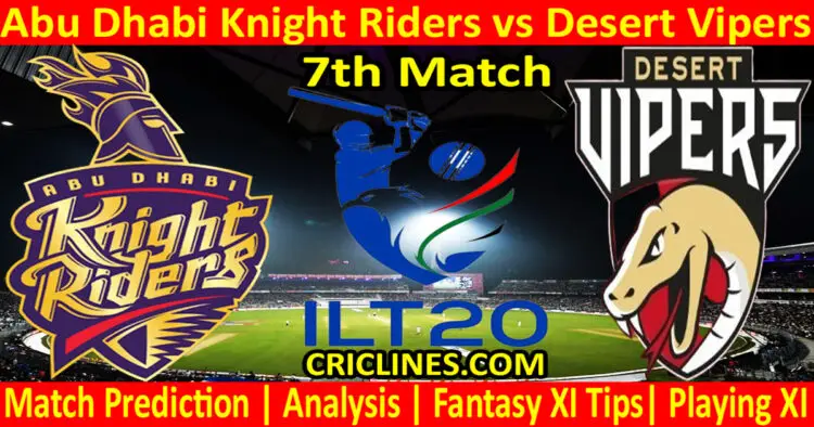 Today Match Prediction-ADKR vs DV-IL T20 2023-7th Match-Who Will Win