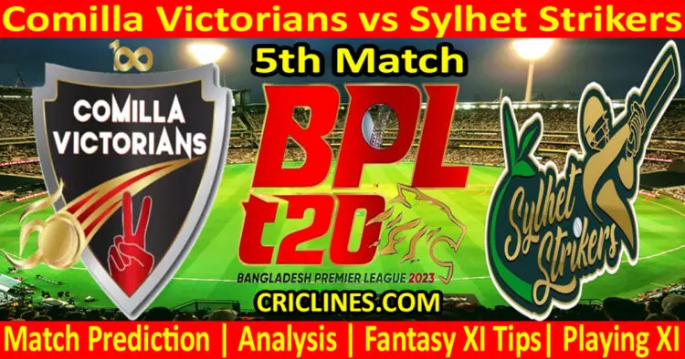 Today Match Prediction-COV vs SYL-Dream11-BPL T20-2023-5th Match-Who Will Win