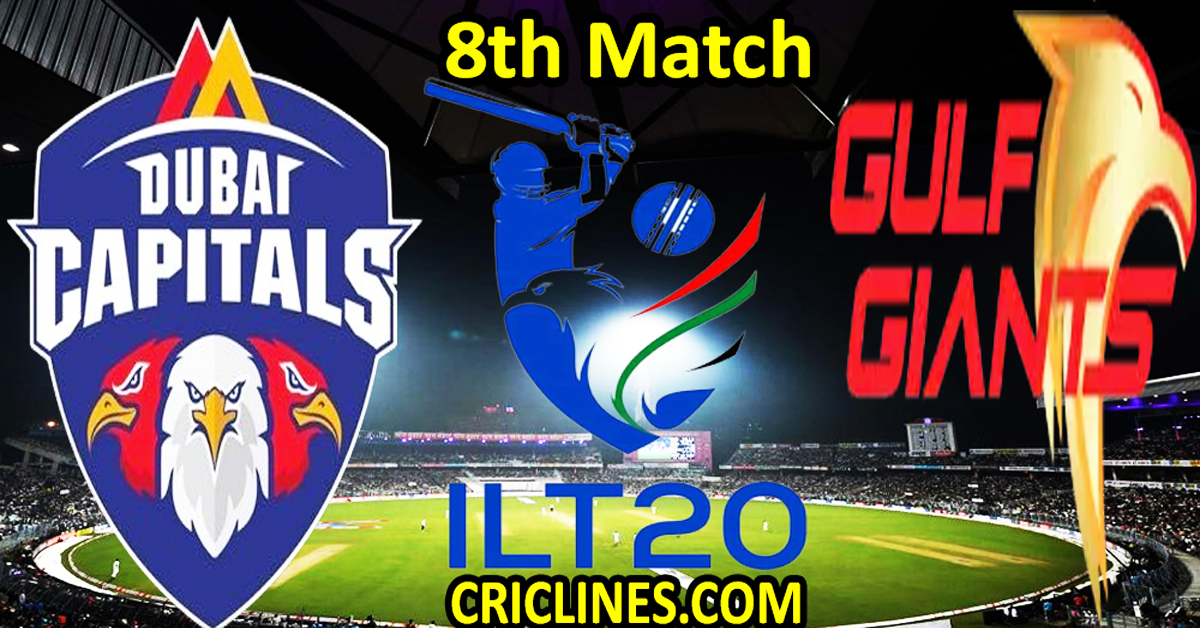 Today Match Prediction-Dubai Capitals vs Gulf Giants-IL T20 2023-8th Match-Who Will Win