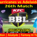 Today Match Prediction-HBH vs ADS-Dream11-BBL T20 2022-23-26th Match-Who Will Win