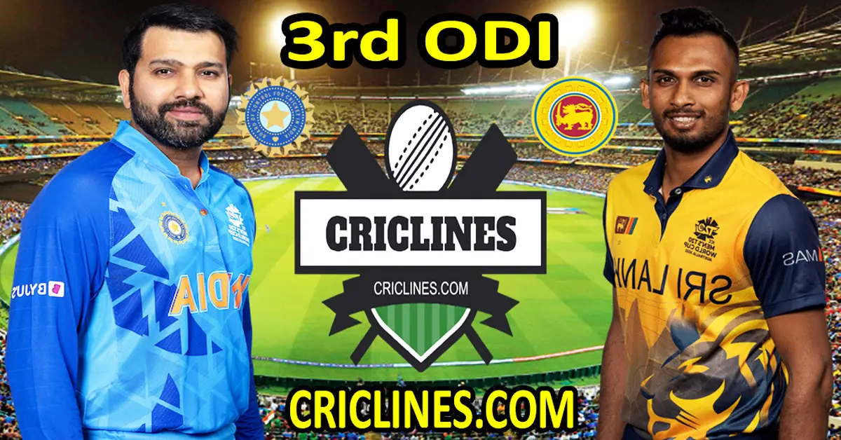 Today Match Prediction-India vs Sri Lanka-Dream11-3rd ODI-2023-Who Will Win