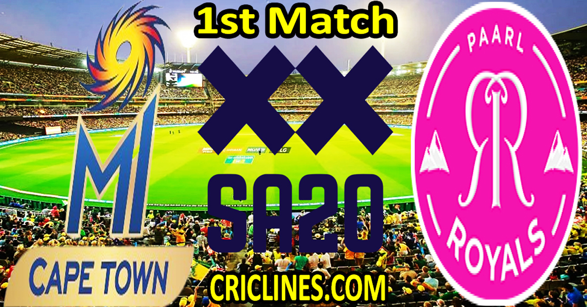 Today Match Prediction-MI Cape Town vs Paarl Royals-SA20 T20 2023-Dream11-1st Match-Who Will Win