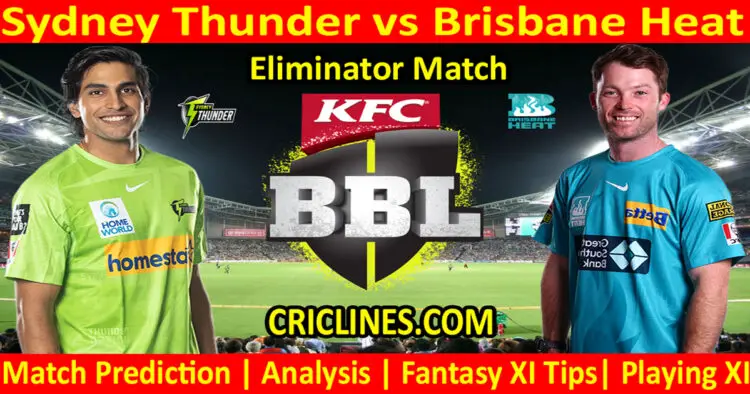 Today Match Prediction-SYT vs BH-Dream11-BBL T20 2022-23-Eliminator Match-Who Will Win