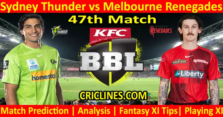 Today Match Prediction-SYT vs MLR-Dream11-BBL T20 2022-23-47th Match-Who Will Win