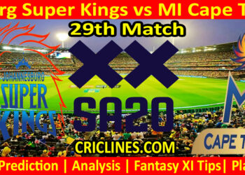 Today Match Prediction-JSK vs MICT-SA20 T20 2023-Dream11-29th Match-Who Will Win