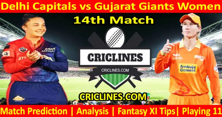 Today Match Prediction-DCW vs GGW-WPL T20 2023-14th Match-Dream11-Who Will Win