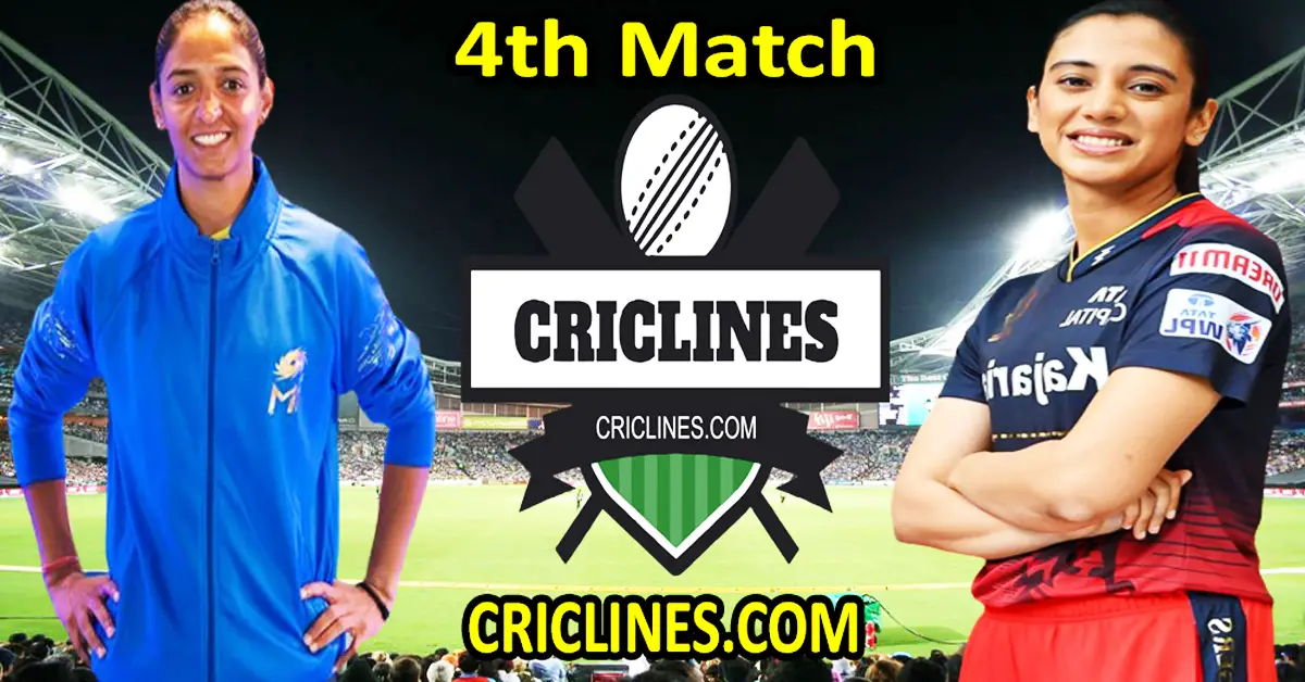 Today Match Prediction-Mumbai Indians vs Royal Challengers Bangalore Women-WPL T20 2023-4th Match-Dream11-Who Will Win