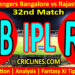 Today Match Prediction-RCB vs RR-IPL T20 2023-32nd Match-Dream11-Who Will Win