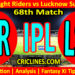 Today Match Prediction-KKR vs LSG-IPL Match Today 2023-68th Match-Venue Details-Dream11-Toss Update-Who Will Win