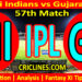 Today Match Prediction-MI vs GT-IPL Match Today 2023-57th Match-Venue Details-Dream11-Toss Update-Who Will Win