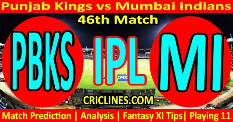Today Match Prediction-PBKS vs MI-IPL Match Today 2023-46th Match-Venue Details-Dream11-Toss Update-Who Will Win
