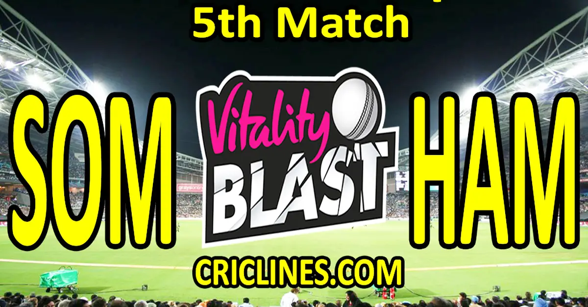 Today Match Prediction-Somerset vs Hampshire-Vitality T20 Blast 2023-Dream11-5th Match-Venue Details-Toss Update-Who Will Win