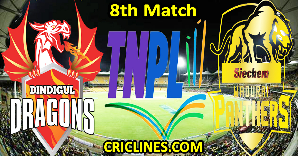 Today Match Prediction-Dindigul Dragons vs Siechem Madurai Panthers-TNPL T20 2023-8th Match-Who Will Win