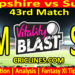Today Match Prediction-HAM vs SUS-Vitality T20 Blast 2023-Dream11-43rd Match-Venue Details-Toss Update-Who Will Win