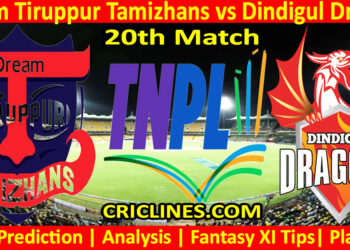 Today Match Prediction-ITT vs DID-TNPL T20 2023-20th Match-Who Will Win