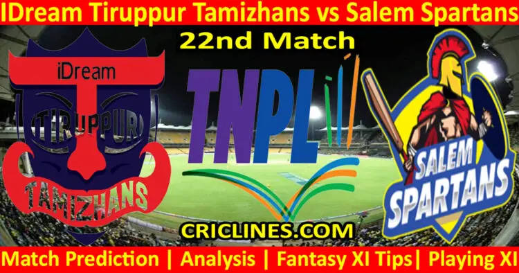 Today Match Prediction-ITT vs SS-TNPL T20 2023-22nd Match-Who Will Win