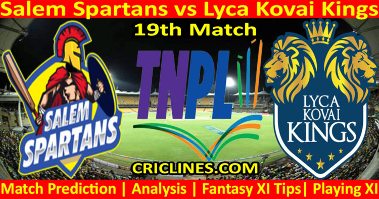 Today Match Prediction-SS vs LKK-TNPL T20 2023-19th Match-Who Will Win