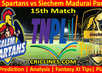 Today Match Prediction-SS vs SMP-TNPL T20 2023-15th Match-Who Will Win