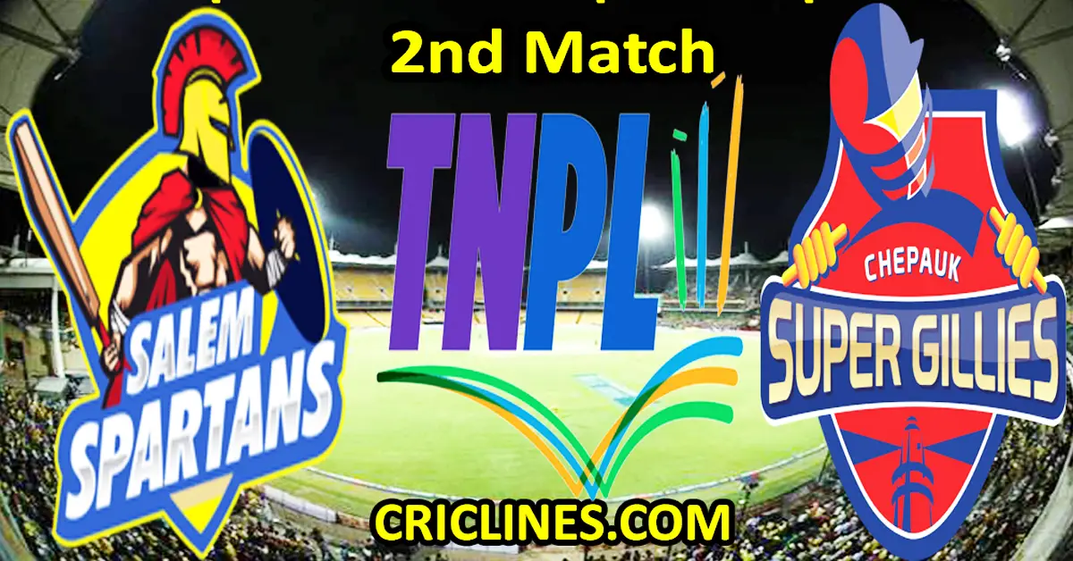 Today Match Prediction-Salem Spartans vs Chepauk Super Gillies-TNPL T20 2023-2nd Match-Who Will Win