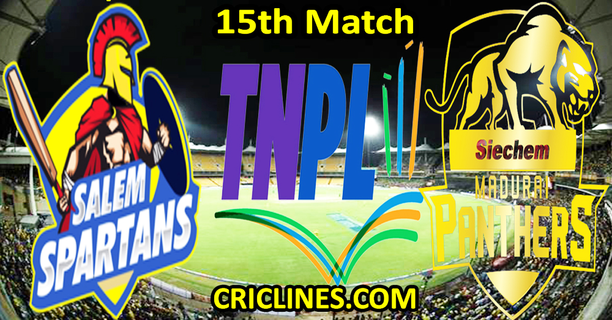 Today Match Prediction-Salem Spartans vs Siechem Madurai Panthers-TNPL T20 2023-15th Match-Who Will Win