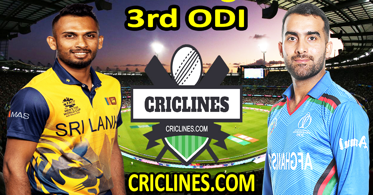 Today Match Prediction-Sri Lanka vs Afghanistan-Dream11-3rd ODI-2023-Who Will Win