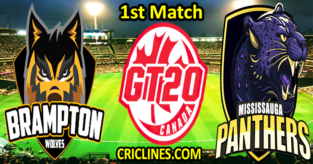Today's Game Prediction-Brampton Wolves vs Mississauga Panthers-Dream11-GT20-2023-1st Game-Who Will Win